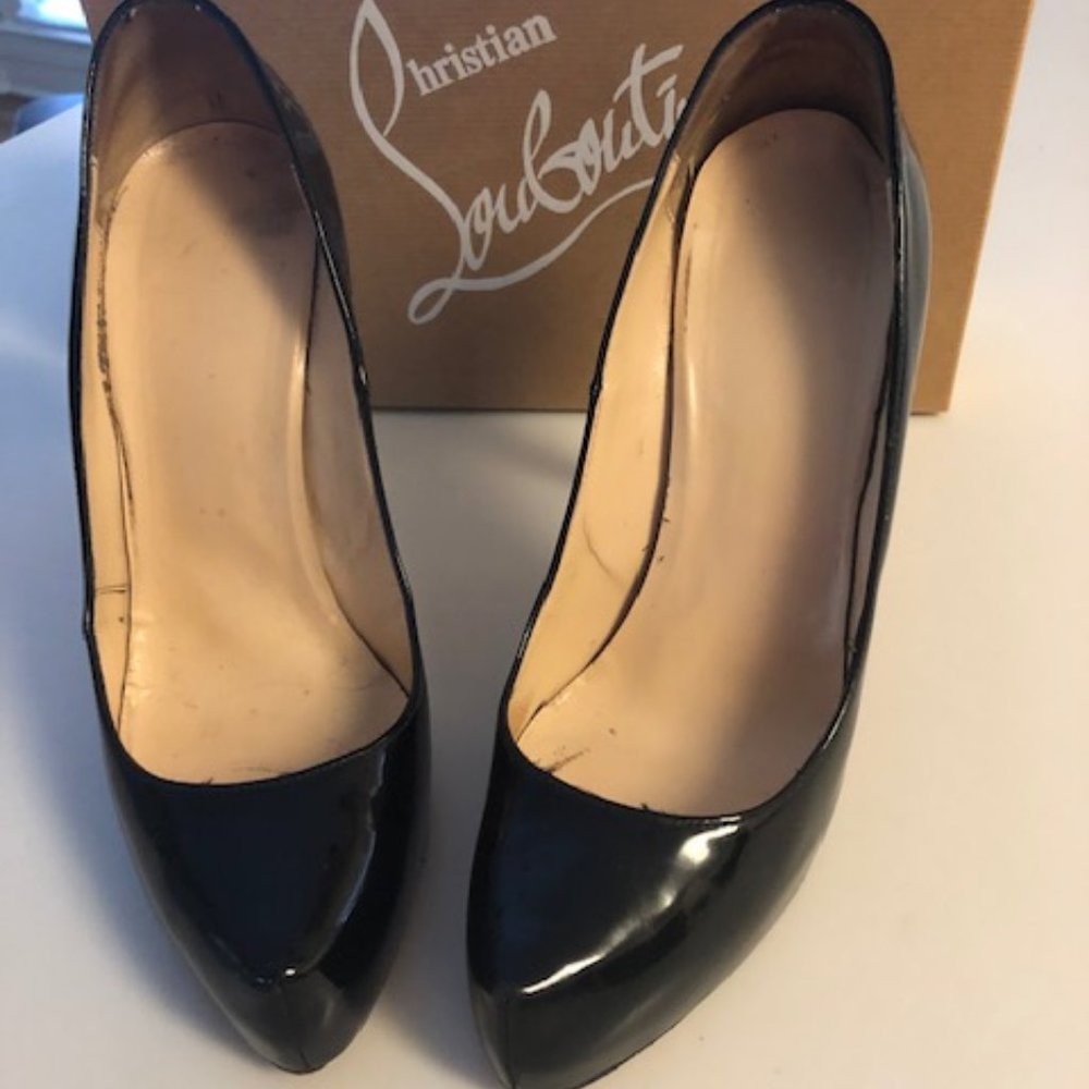 COPY - Christian Louboutin Black Patent Platform …